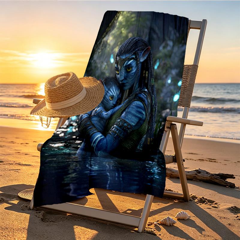 Avatar Print Beach Towel Design, Soft, Lightweight. for Home Bathroom, Spa, Pool, Yoga, Surfing, Camping, Gift for Family, Friend