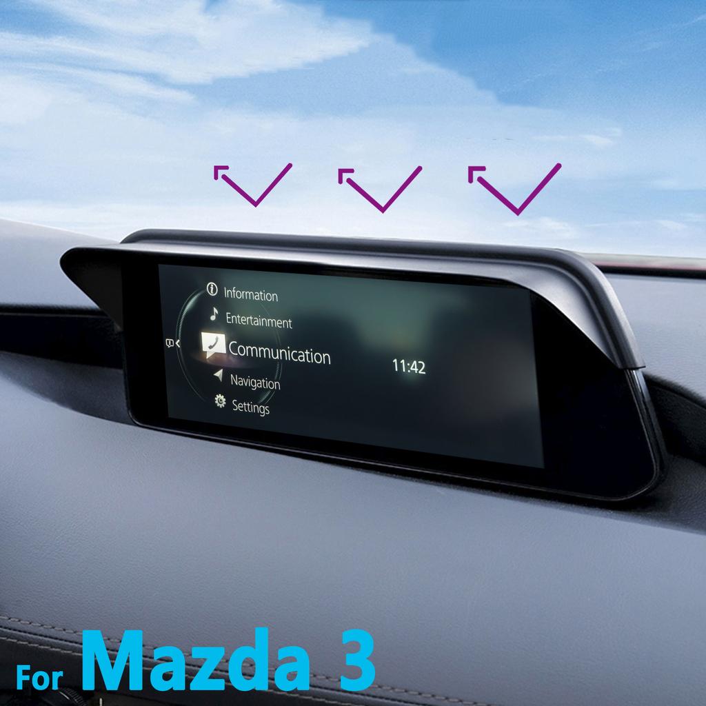For Mazda 3 BP 2019 2020 2021 2022 2025 Car GPS Screen Sunshade Protection Cover Eliminate Reflections Car Display Screen Visor