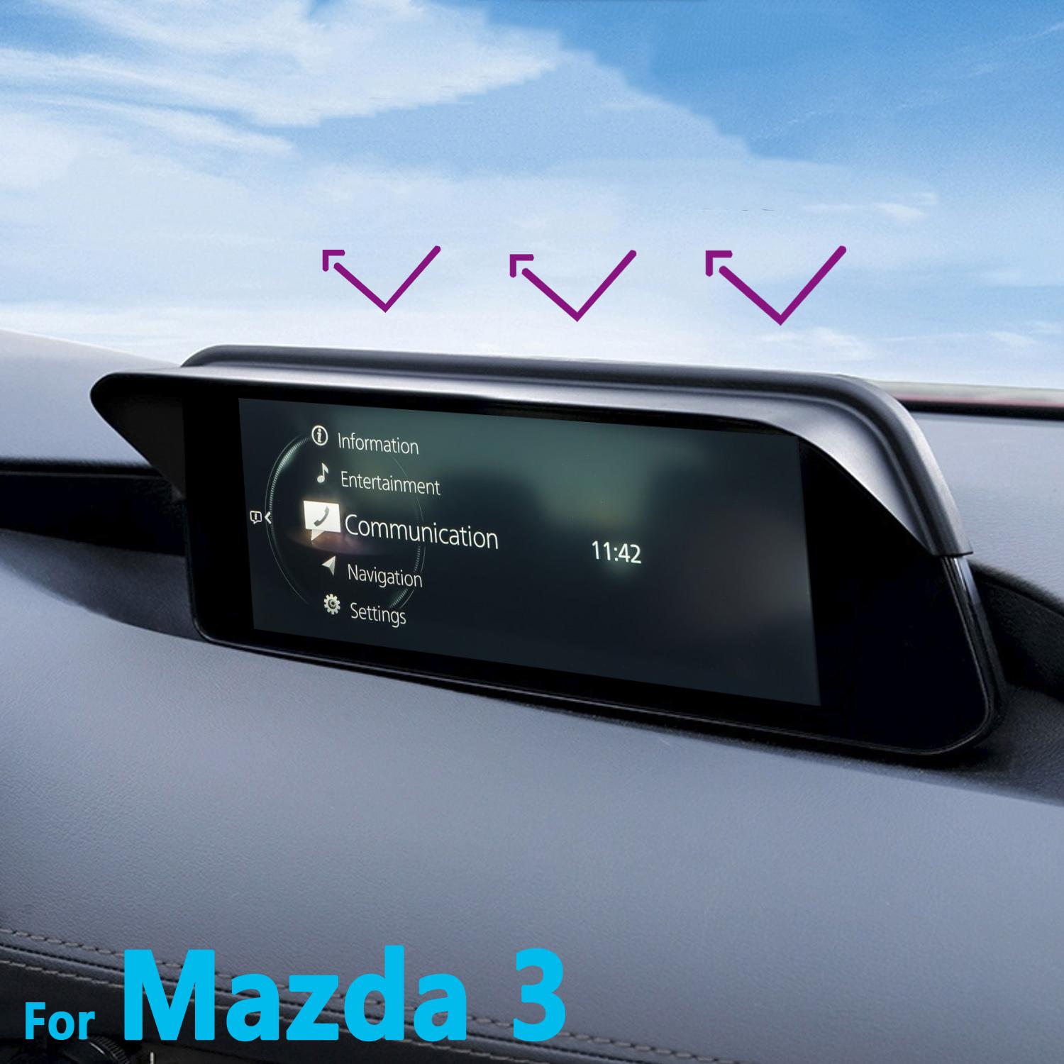 

For Mazda 3 BP 2019 2020 2021 2022 2025 Car GPS Screen Sunshade Protection Cover Eliminate Reflections Car Display Screen Visor чорний