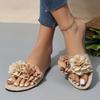 Summer Non-slip Comfortable/lightweight Women's Flat Slippers Fashion New Round Toe Elegant Open-toe Sexy Beach Slippers