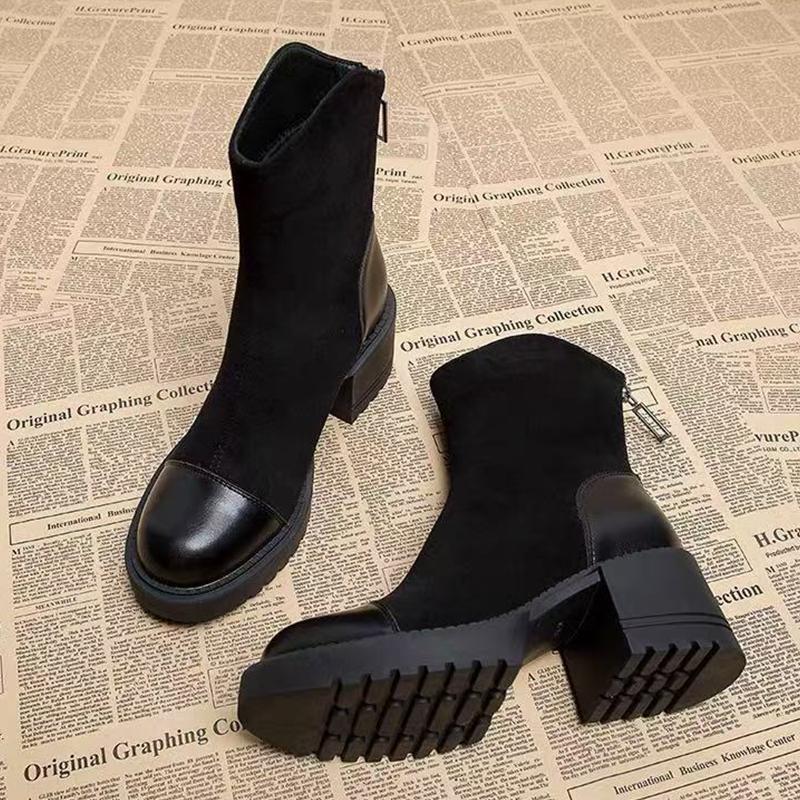 High Heels Ankle Boots for Women's Heeled Suede Designer Shoes  Pumps Walking Winter Boots New Trend Fashion Mujer De Botas