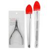 Stainless Steel Manicure Set: Cuticle Nipper, Pusher, and Fork