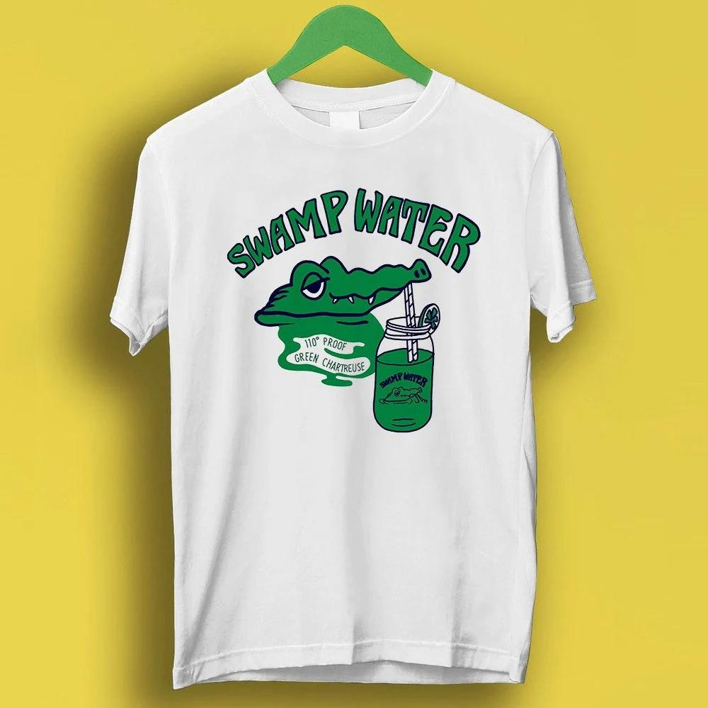 

Swamp Water Punk Rock Cartoon Alligator Meme Gift Funny Tee Summer Unisexs and Womens Loose and Breathable Tshirt Top 4XL