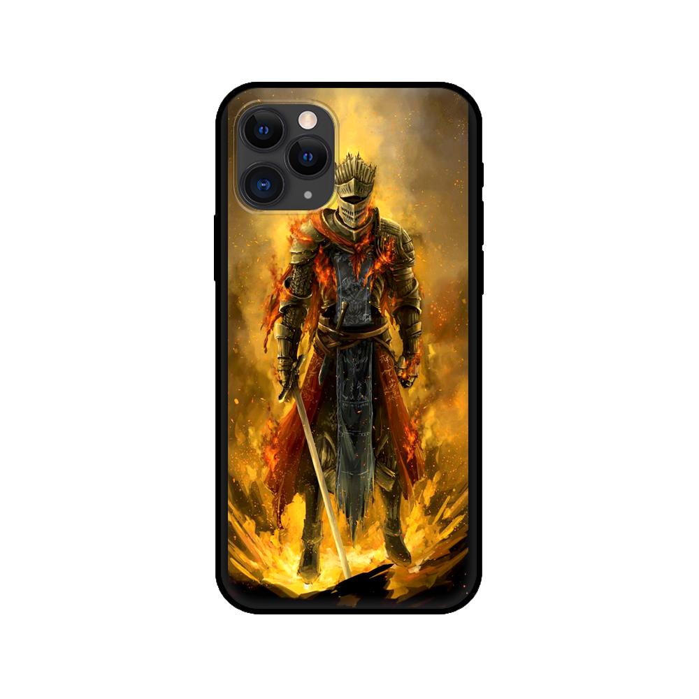 Black tpu case for iphone 5 5s se 2020 6 6s 7 8 plus x 10 XR XS 11 12 mini pro MAX back cover Praise the Sun Dark Souls