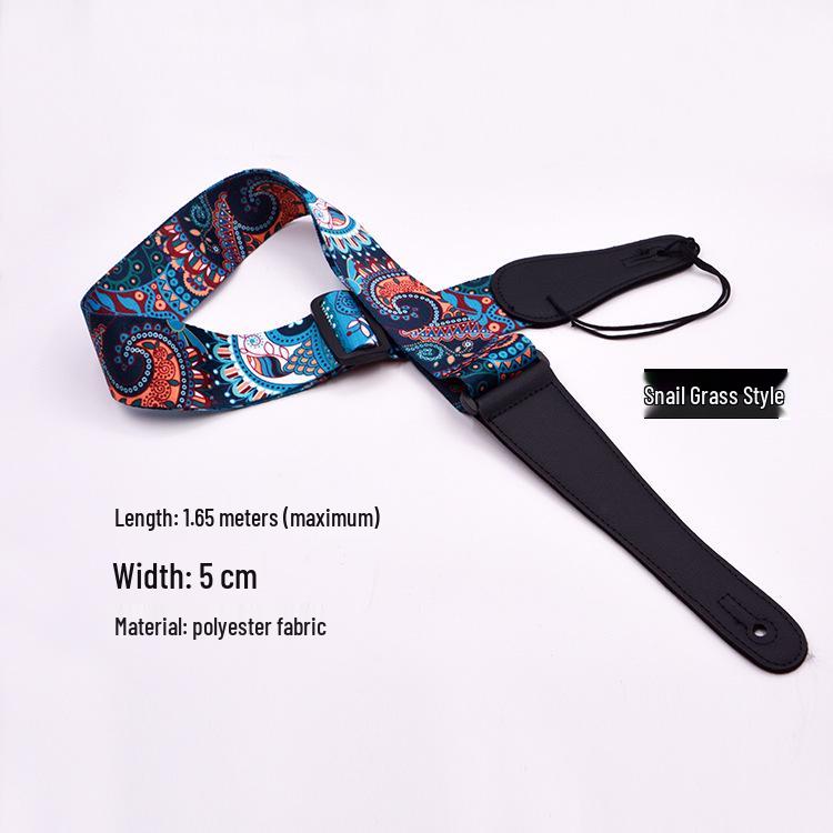 Ethnic Style Widened Polyester Guitar Strap for Electric Guitars