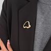 Ingemak Unique Irregular Hollow Geometry Brooches for Women Minimalism Gold Color Metal Shirt Collar Lapel Suit Pin Accessories
