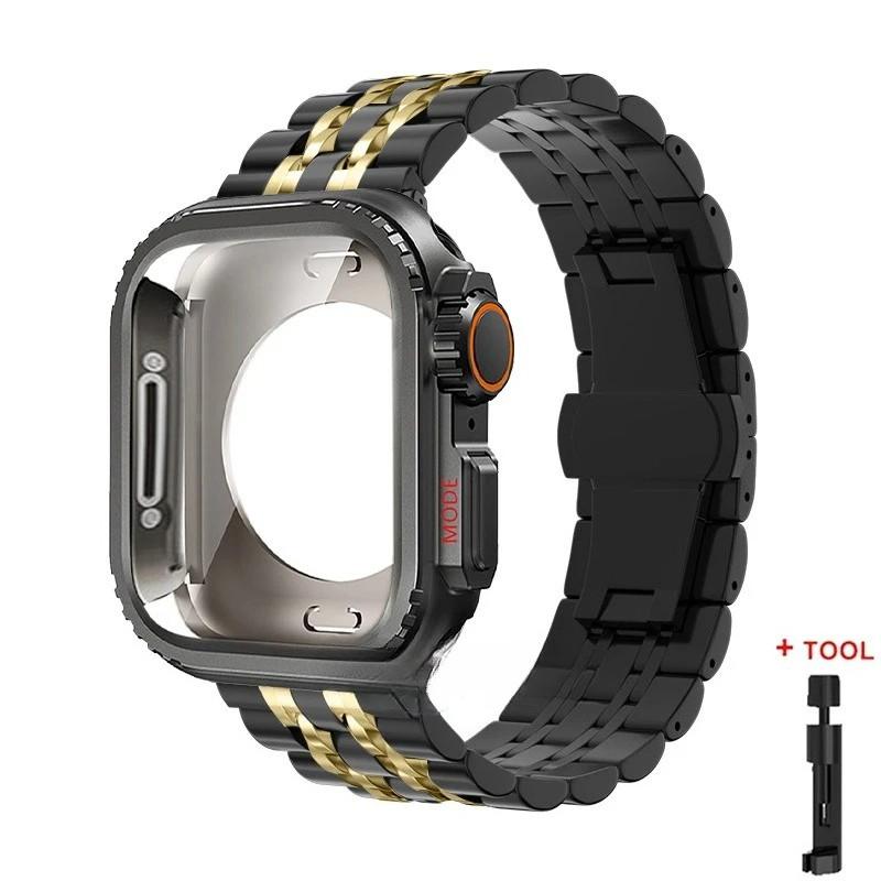 Metal Strap+Metal Case for Apple Watch Series 11 46mm 42mm Ultra 3/2/1 49mm 45mm 44mm Band for Series 11 10 9 8 7 6 5 SE2 SE3 4