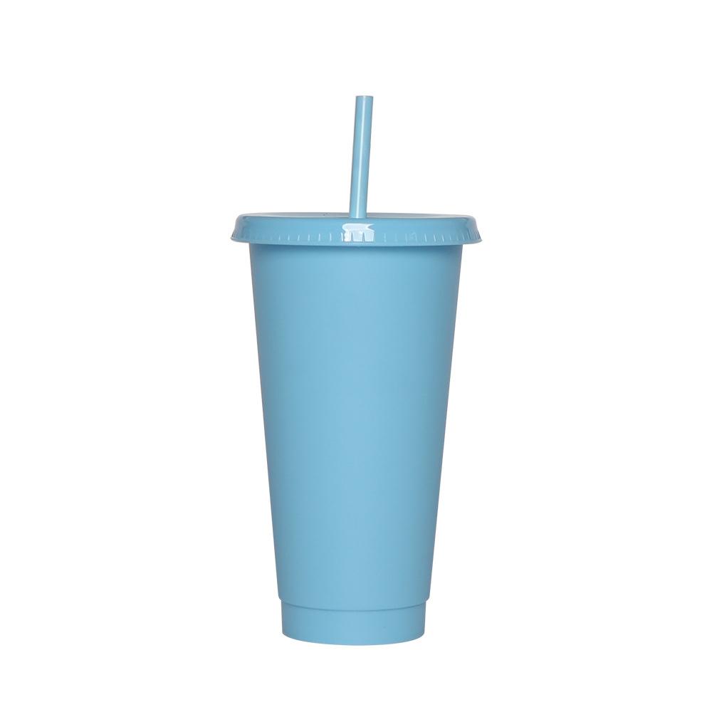 Personalised Iced Coffee Cups With Lids For hen dos Bridesmaids Birthdays Party Cold Plastic Cups Tumbler with Lids and Straws White text синий