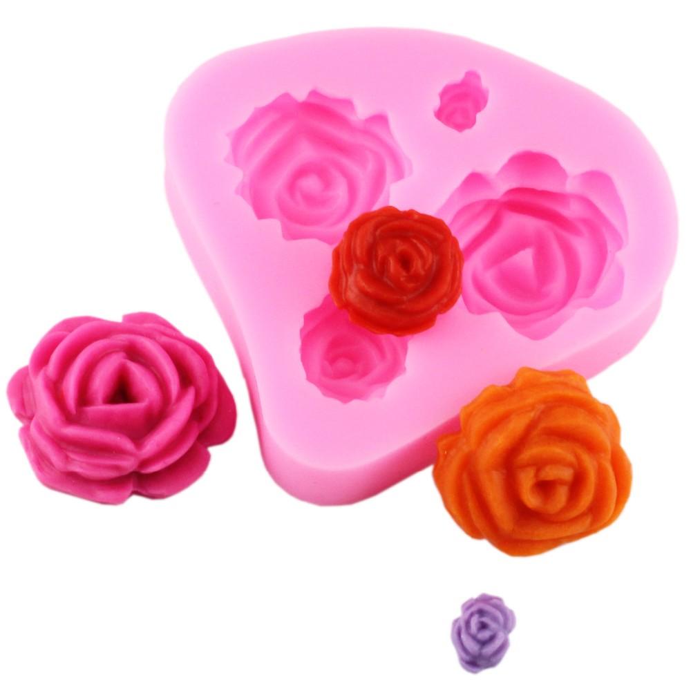 Silicone Molds Heart Rose Lace Wedding Cupcake Fondant Cake Decorating Tools Gumpaste Chocolate Mold