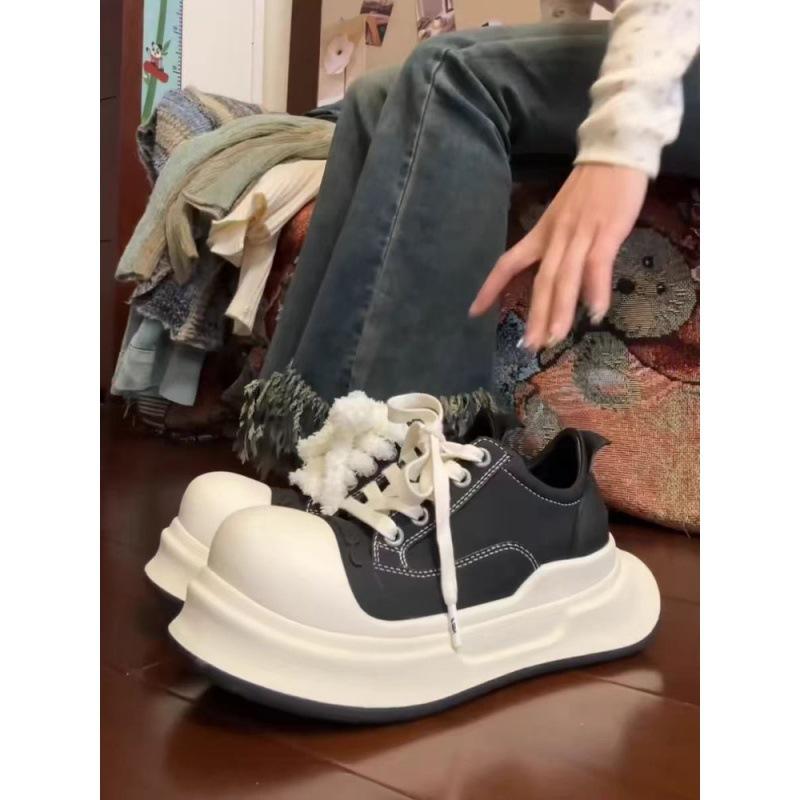 

Fashion Korean Casual Platform Shoes Women s 2025 New Retro Fashion Versatile Thick-soled Lightweight Breathable Board Shoes Zapatillas 35