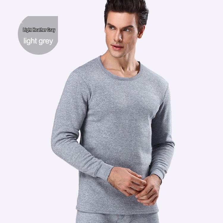 Herren Fleecegefüttertes Einfarbiges Warmes Unterwäscheset für Herbst und Winter