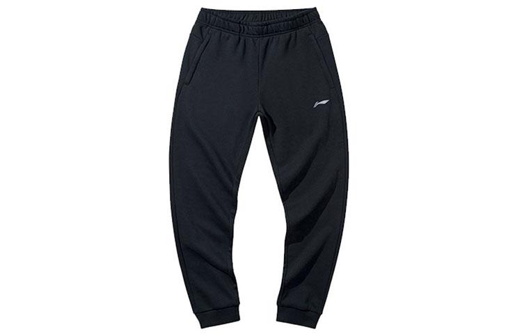 Li Ning Solid Color Fleece Lined Sports Sweatpants Men s Black AKLP871-12 S