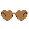 Lady Sunglasses Eye Protection Solid Color Cute Heart Shape Transparent Outdoor Sunglasses for Travel