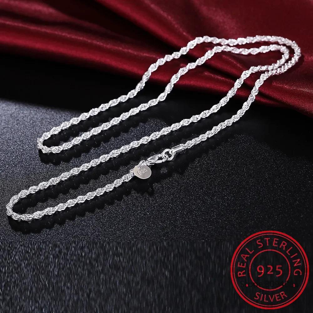 2/3/4MM 16-24 Inch Touw Ketting Halsketting Voor Mannen Vrouwen Mode Punk Bruiloft Feest Cadeaus Sieraden