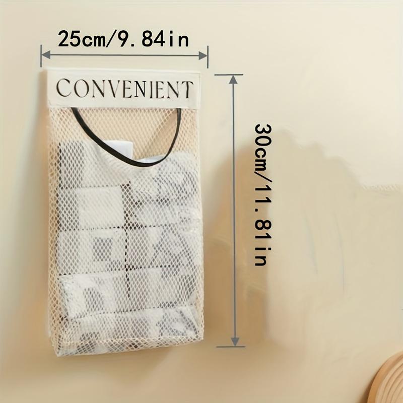 1-5pcs Space-Saving Wall-Mounted Organizer for Plastic Bags Reusable Elastic Mesh Storage Rack for Kitchen Clothes Bags