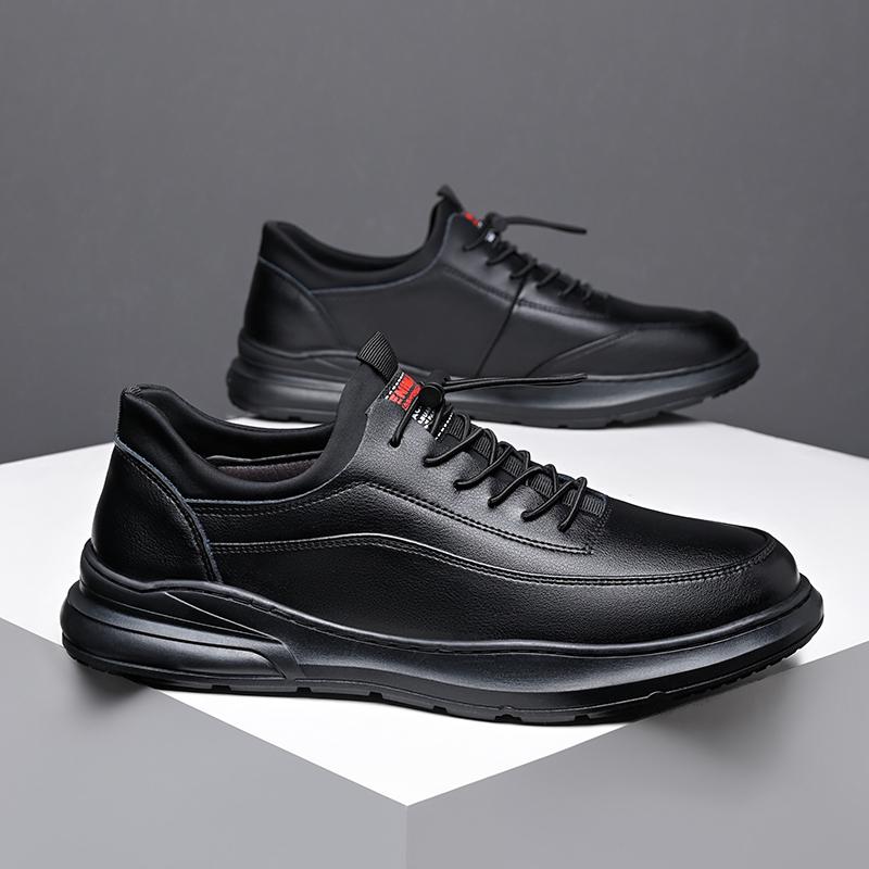 Fashion Hot Sale Men Casual Leather Sneaker New Trend Casual Shoes for Men All-match Man Skateboard Shoe Outdoor Comfy Sneakers Trainers