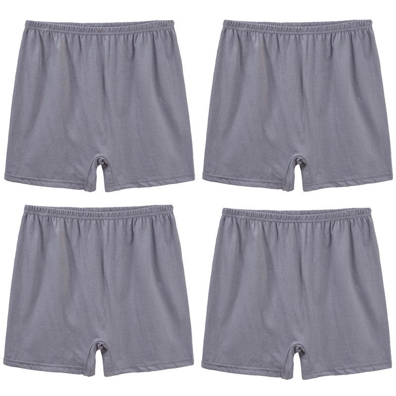 4pcs/set Men's High-Waist Cotton Boxers for Middle-Aged and Elderly - Loose Fit, Plus Size.