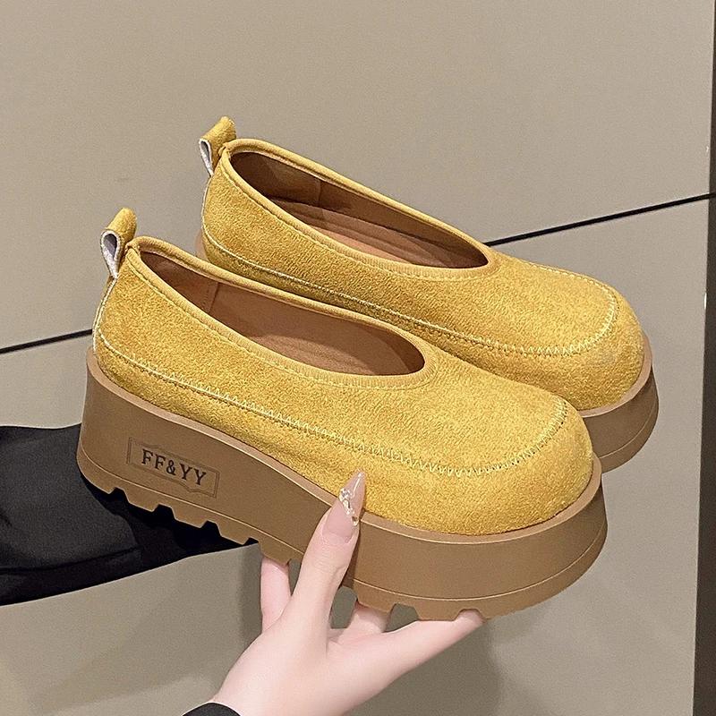 Fashion 2025 Platform Flats Sandals Women Sneakers Shoes Casual Loafers Trend Designer New Spring Suede Comfort Walking Zapatos Mujer