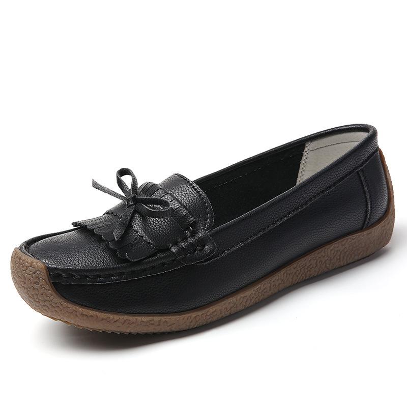 Spring and Summer 2026 New Flat Shoes Versatile Soft-soled Mother Shoes Women's Casual Lazy Shoes Large Size Women's Shoes