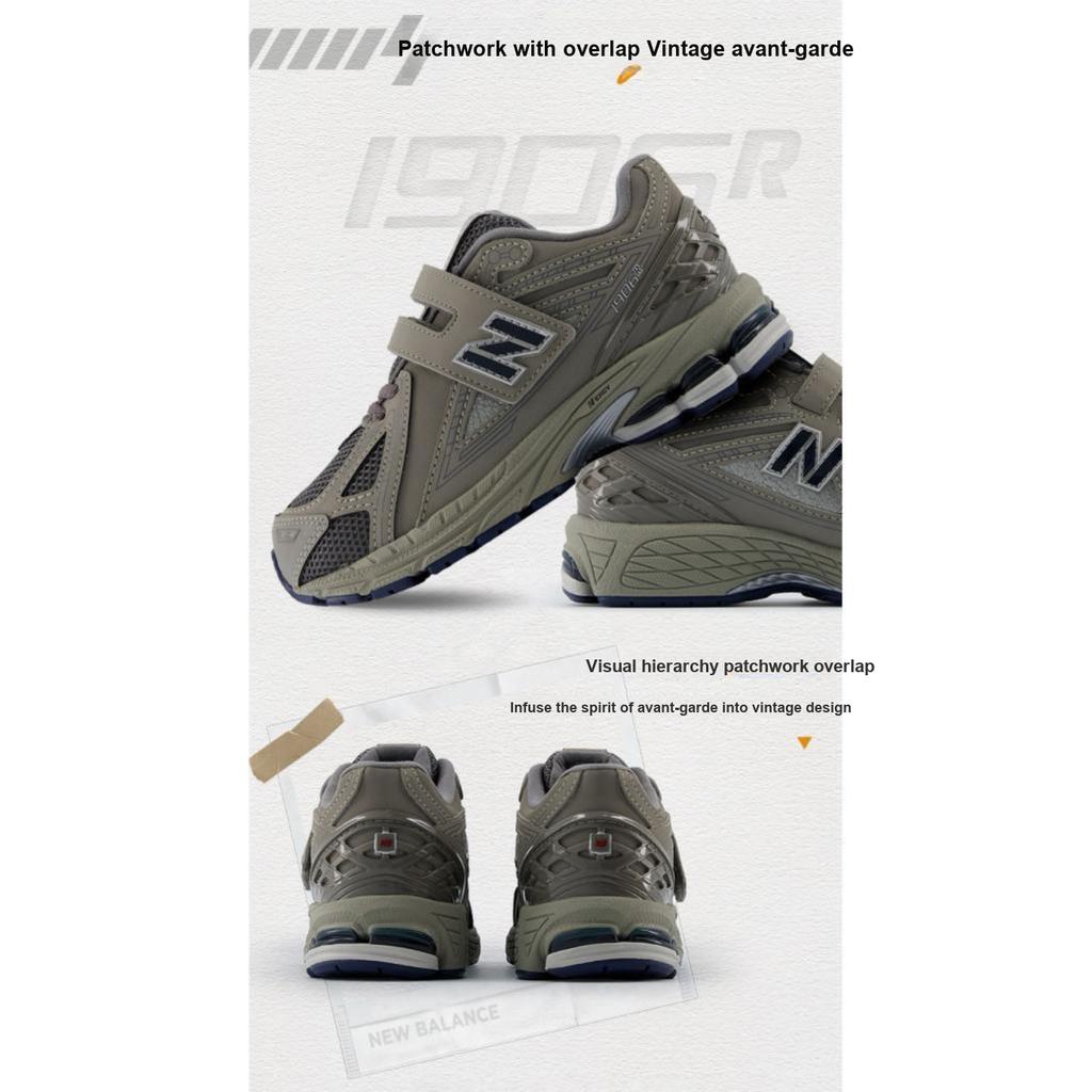 New Balance 1906R Hook & Loop Little Kid Castlerock Natural Indigo Kids Sneakers Grey PV1906RB