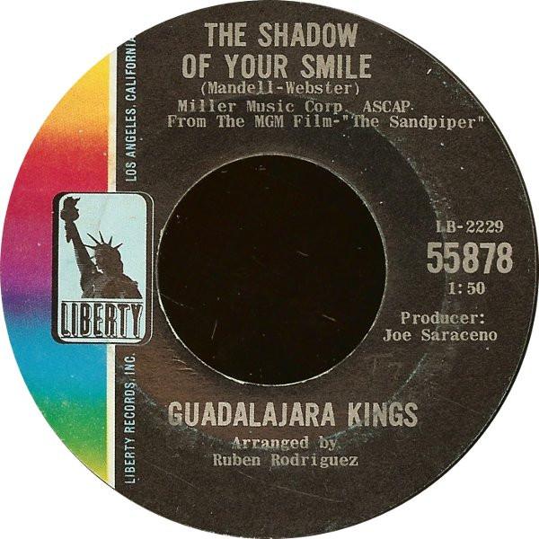 

7-дюймовая пластинка RUBEN RODRIGUEZ HIS GUADALAJARA K The Shadow Of Your Smile F55878 Liberty 1966 США Джаз Б/у