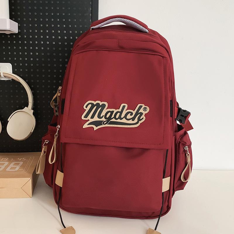 

Primary School Girl College Student Burgundy Backpack Male High School Student Elementary School Student Backpack
