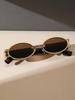 New Retro Metal Frame Elliptical Frame Trendy Street Photo Sunglasses for Men and Women's Outdoor Travel Sunshades UV400