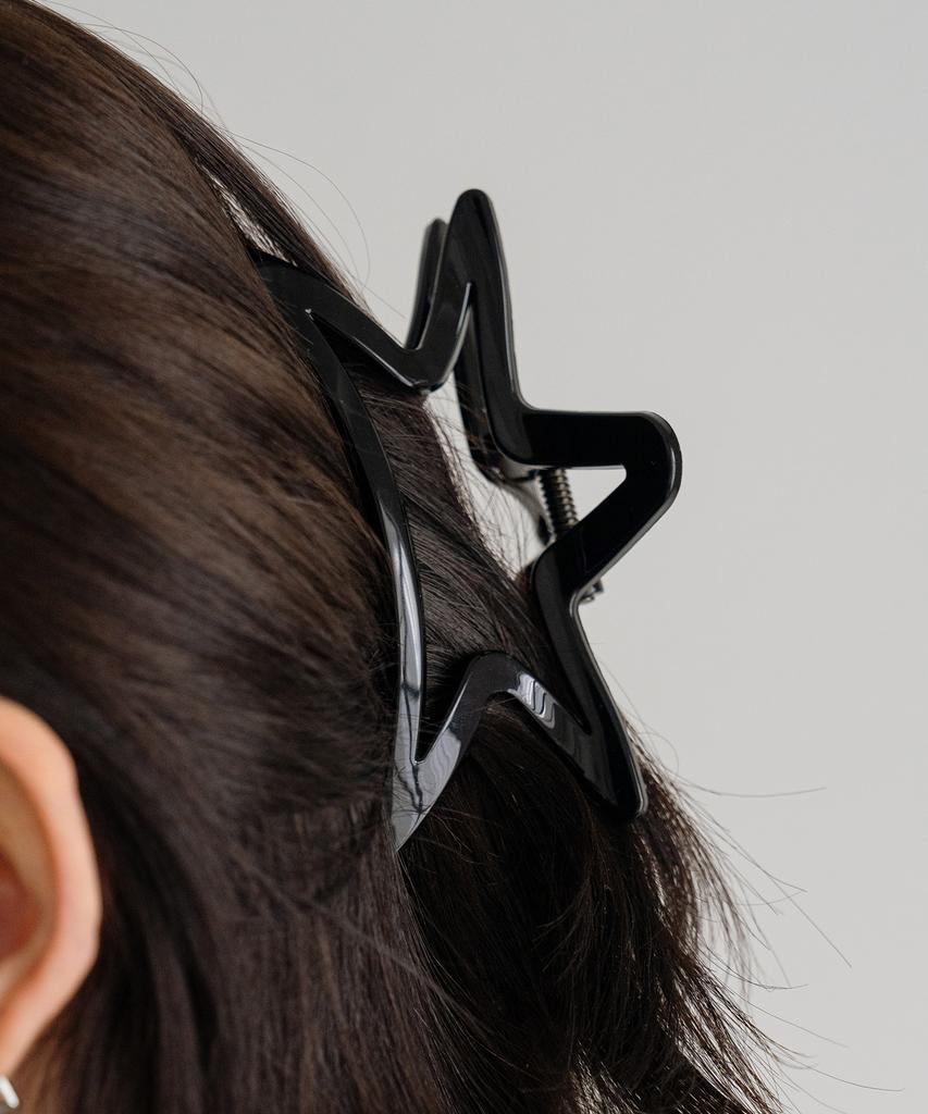 Scaletto Cke502 Black Big Star Hair Tongs Pin