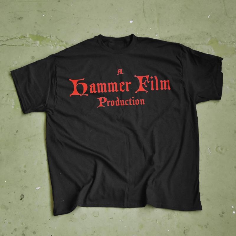 Hammer Film Logo Tshirt Vintage British Horror Movie Tee Summer Unisex Loose And Breathable Cotton Tshirt Top