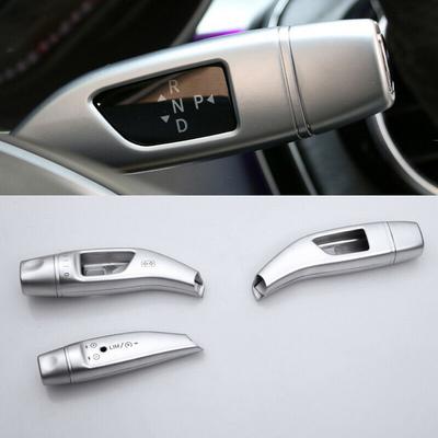 3pcs Car Styling Chrome Wiper Shift Lever Cruise Covers Frame Stickers Kit Trim For Mercedes Benzs CLA GLC C E S Class W205