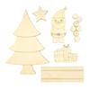 Scénette de Noël en bois à décorer 12 x 18,7 cm 12 pièces