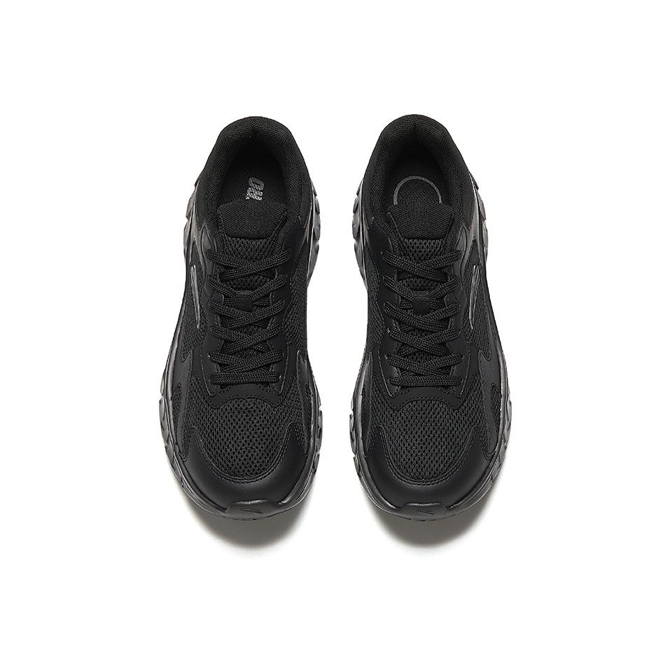 Anta Comfortable Versatile Shock Absorbing Wear Resistant Low Top Casual Running Shoes Men Sneakers Basic-Black 912545503-4