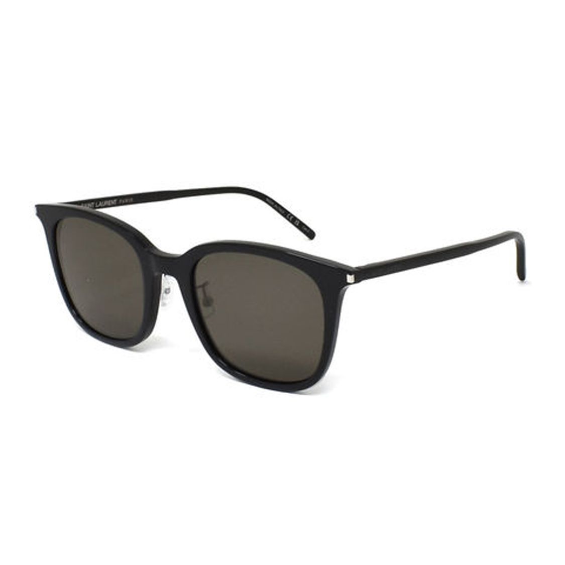 Saint Laurent Sunglasses Solid Color Injection Molded Irregular Shape Men sunglasses Black SL489K-001 Black,55