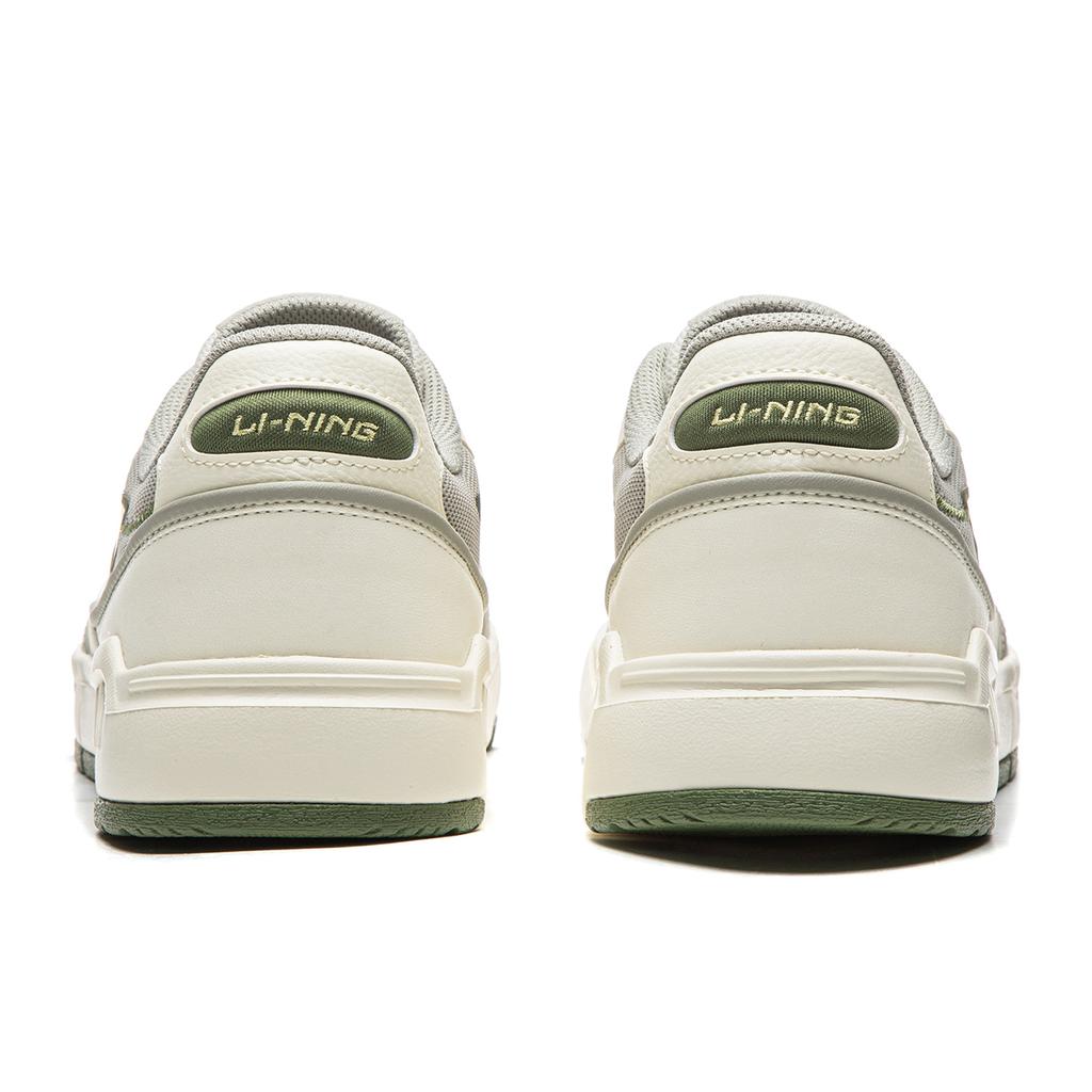 Li Ning Common 80s Skateboard Shoes Men's Low Top Ecru/Dust Gray Green AGCW135-2