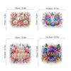 4Pcs 2D Flat DIY Special Shape Rhinestone Diamond Art Window Pendants Diamond Painting Kits Wall Decor for Home & Windows