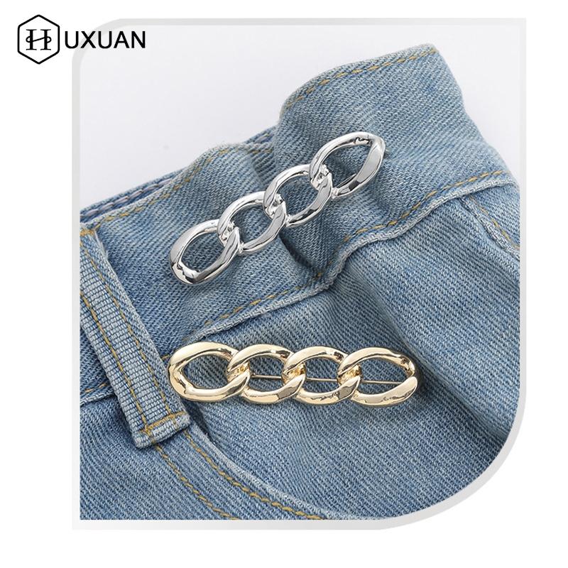 Eenvoudige afneembare broekclips Verstelbare taillegesp Nagelvrije metalen pinnen Knop voor meisjes Jeans Taillespanner