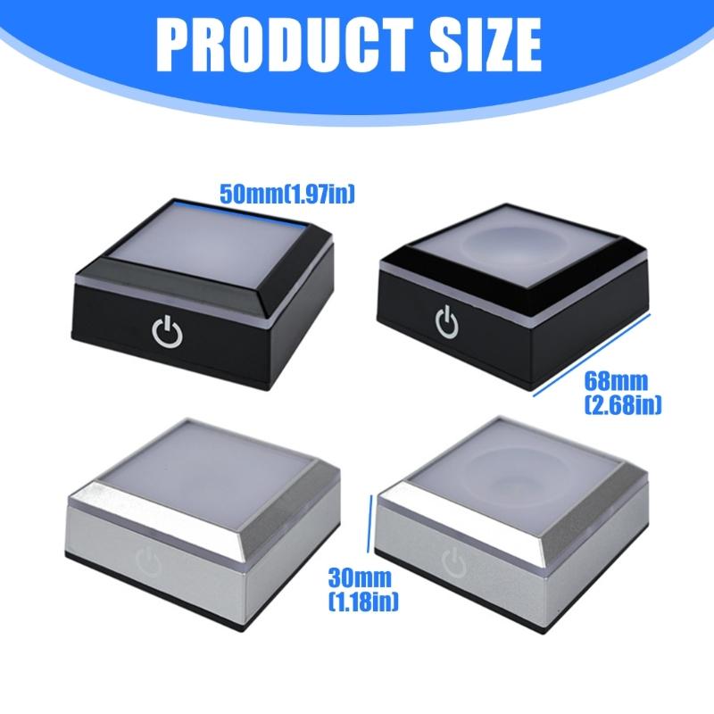 LED Touch Sensitive Crystals Atmospheres Lamp Base Featuring Dimmable Light for Jewelry Display and Home Decoration