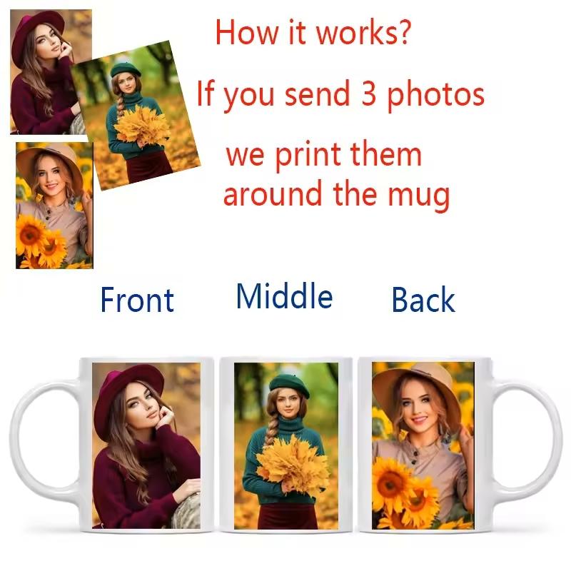 DIY Your Photo Mug,  Name  Text Cup,ize Coffee Mugs, Tea Cups, Mothers Fathers day, Christmas New Year Best Gift