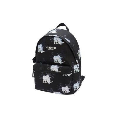 Li Ning × Kong Shan Ji Collaboration Sports Leisure Polyester Backpack Unisex Backpack Black ABSR264-1