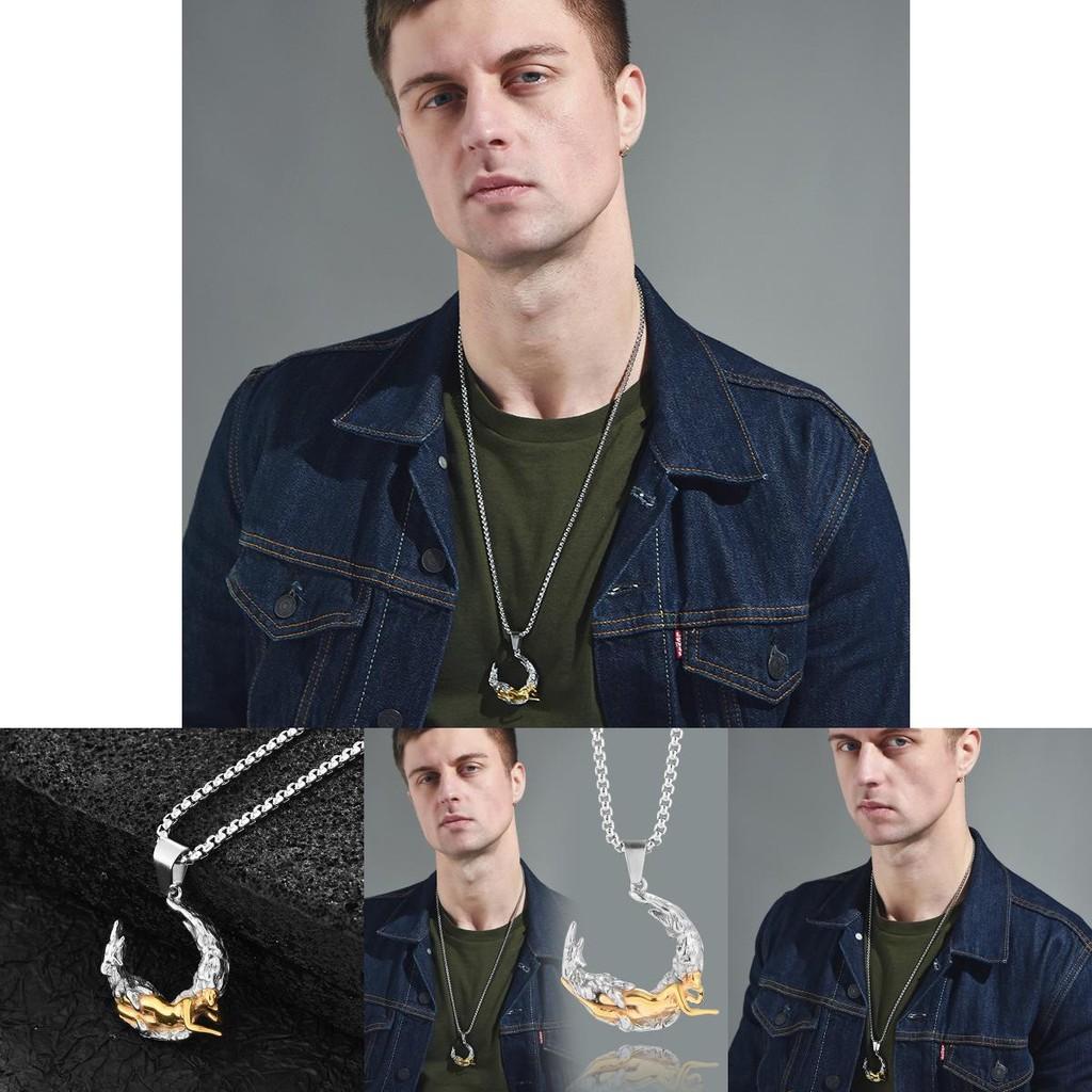 Moon Goddess Stunning Necklace For Women Elegant Titanium Steel Jewelry Pendant