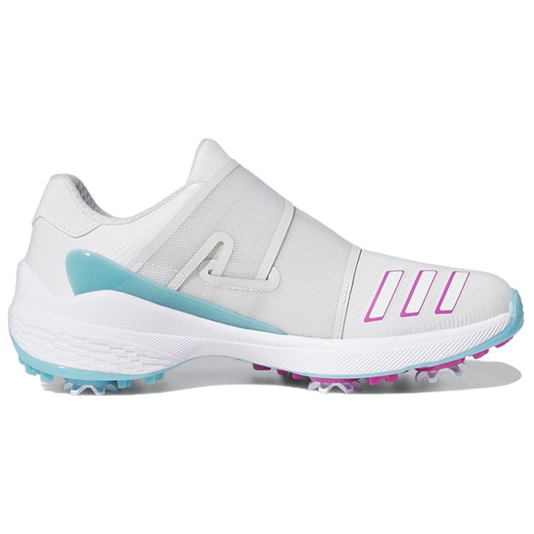 Adidas Zg21 Zedzi23 Støtdempende Sklisikre Slitesterke Mid-Top Golfsko Damesko Golfsko Hvit Blå GZ2173