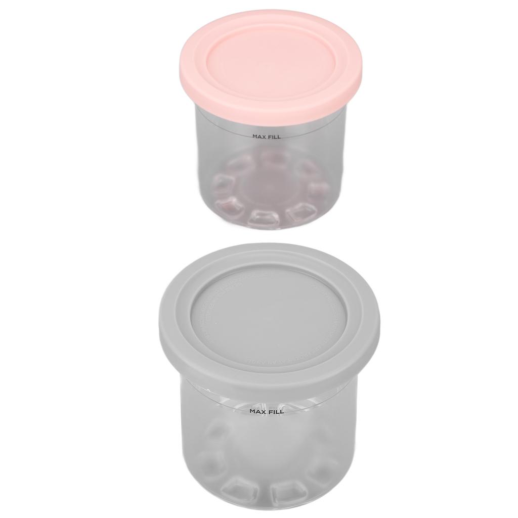 2PCS Ice Crm Pints Cup 600ml Ice Crm Container Storage Jar for   NC299AMZ NC300s