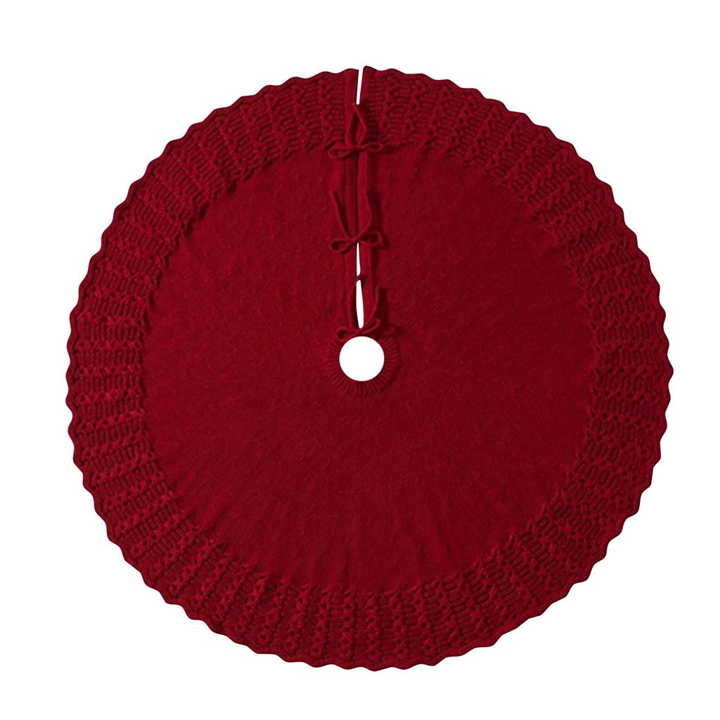 Knit Christmas Tree Skirt, Cable Knit Tree Skirt, Rustic Tree Skirt Decoration, Suitable For Christmas Trees, Foldable And Reusable