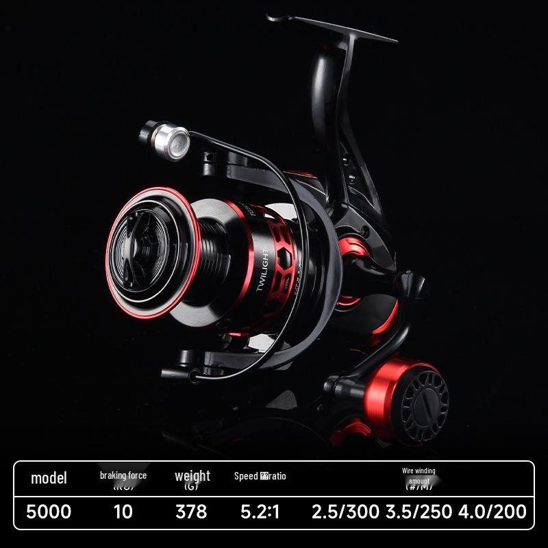 Haotun Zero-Gap Double Handle Spinning Reel: 5.2:1 Long-Cast, Squid & Micro-Object Fishing.