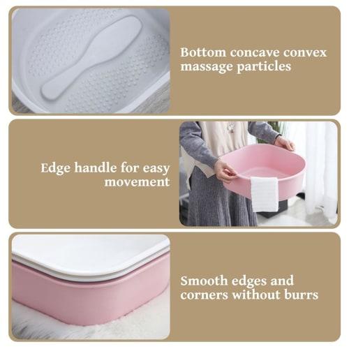 Plastic Foot Bath with Massage, Household Cleansing Tub, Lightweight and Portable, Ideal for Home Spas, Promotes Blood Circulation, and Relieves Fatig