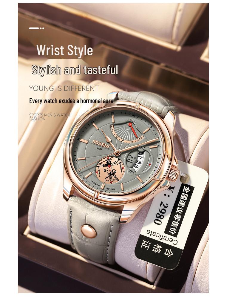 2025 Waterproof Men's Quartz Watch: Date Display & Casual Business Style