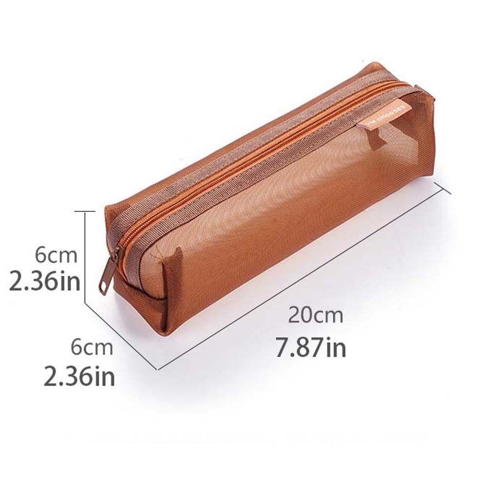 Candy Color Transparent Pencile Bag Lipstick Bag Mini Mesh Coin Purse  Outdoor