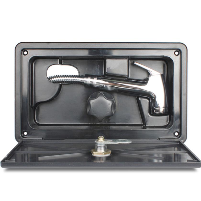 Practical RV Shower Box Kit 1Set Faucet Motorhome Accessories Caravan External Shower Box