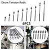 6Pcs with Washers Drum Tension Rods M5 Drum Tight Screw New Drum Lug Bolts  for Jazz Drums Repair