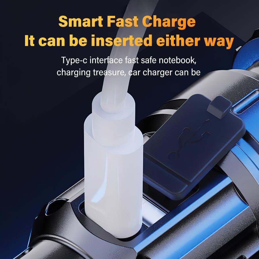 Portable Powerful LED Flashlight Built-in Battery Type-C Rechargeable Outdoor Long-range Camping Emergency Tactical Flashlight